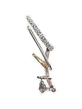Alexander McQueen Alexander Macqueen Multi hoop gold silver crystal cuff earring (view 2)