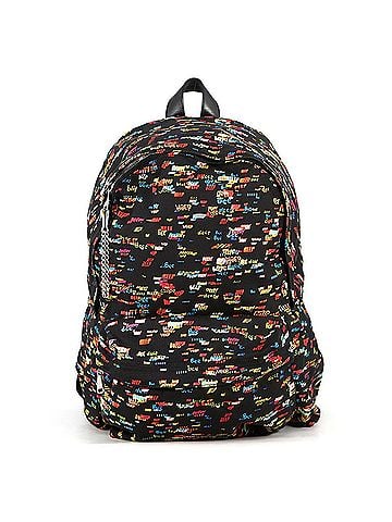 Céline Celine backpack, Christian Marclay collaboration, printed canvas and leather, black, handbag, (view 1)