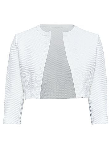Alaïa Alaia viscose blend textured knit cropped cardigan jacket (view 1)