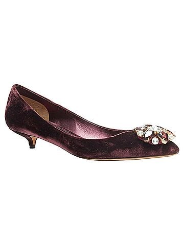Dolce & Gabbana Dolce &amp; Gabbana velvet crystal toe pumps (view 2)