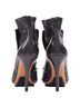 Givenchy 100% Leather Silver Givenchy Iron Line Basketweave Leather Silver Studs Pointy Ankle Booties Size EU 38 - photo 5