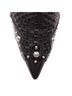 Givenchy 100% Leather Silver Givenchy Iron Line Basketweave Leather Silver Studs Pointy Ankle Booties Size EU 38 - photo 6