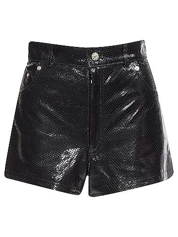 Manokhi Manokhi scaled leather high waisted shorts (view 1)