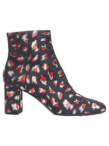 Saint Laurent Saint Laurent jacquard Ysl logo booties (view 1)