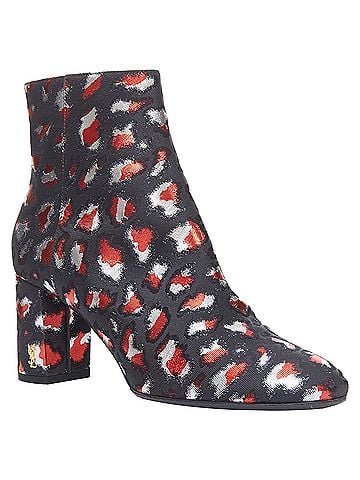 Saint Laurent Saint Laurent jacquard Ysl logo booties (view 2)
