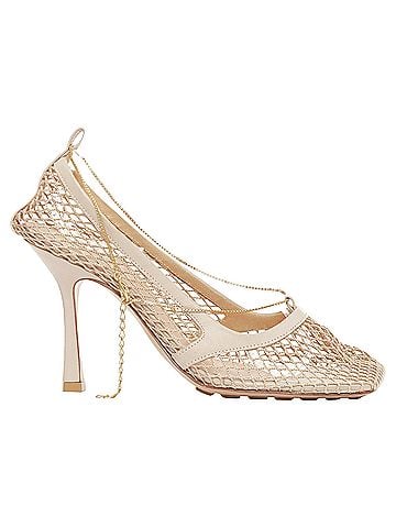 Bottega Veneta Bottega Veneta nude chain heels (view 1)