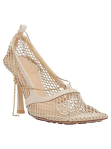 Bottega Veneta Bottega Veneta nude chain heels (view 2)