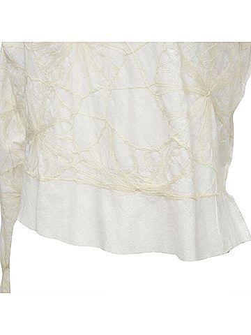 Comme des Garçons Comme Des Garcons linen floral embroidery crop top (view 2)