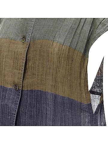 Issey Miyake Issey Miyake 's linen check patchwork vest (view 2)
