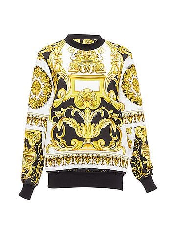 Versace Versace Barocco Tribute print cotton crew sweater (view 1)