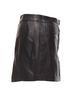 FRAME 100% Lambskin Black Frame lambskin leather snap button patch pocket mini skirt Size 2 - photo 4