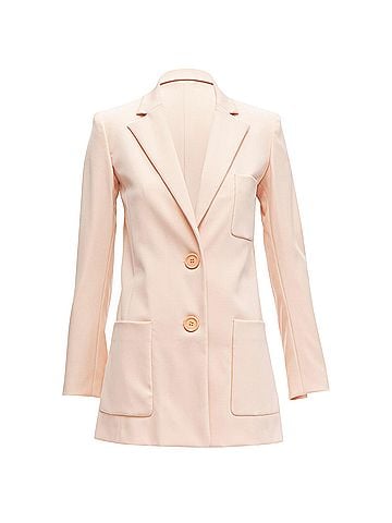 Oscar De La Renta Oscar De La Renta blh wool pocket longline blazer jacket (view 1)