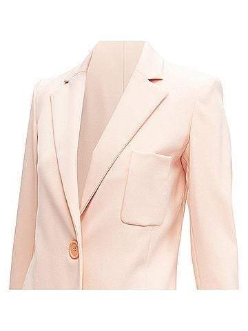 Oscar De La Renta Oscar De La Renta blh wool pocket longline blazer jacket (view 2)