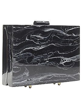 L'Afshar L'Afshar marble print acrylic clutch bag (view 1)