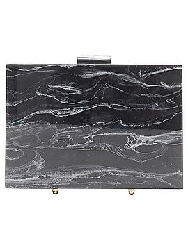 L'Afshar L'Afshar marble print acrylic clutch bag (view 2)