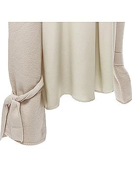 Tibi TIBI cashmere contrast bow tie cuff overd sweater (view 2)