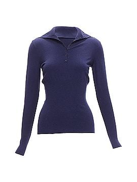 Alaïa Alaia wool blend button turtleneck sweater top (view 1)