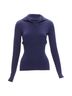Alaïa 100% Wool Blue Alaia wool blend button turtleneck sweater top Size 10 - photo 1