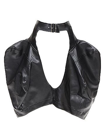 Comme des Garçons Comme Des Garcons pleather cutout chaps pannier skirt (view 1)