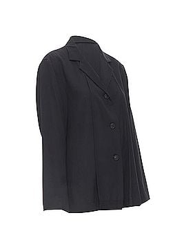 Issey Miyake Issey Miyake wool nylon placket relaxed casual blazer (view 1)