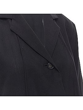 Issey Miyake Issey Miyake wool nylon placket relaxed casual blazer (view 2)
