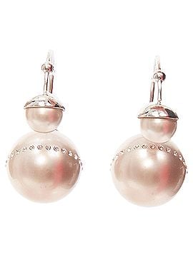 Christian Dior Dior Tribales Pealescent Faux Pearls Crystal Orbital Pin Earrings (view 1)