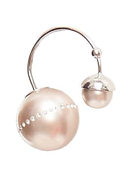 Christian Dior Dior Tribales Pealescent Faux Pearls Crystal Orbital Pin Earrings (view 2)
