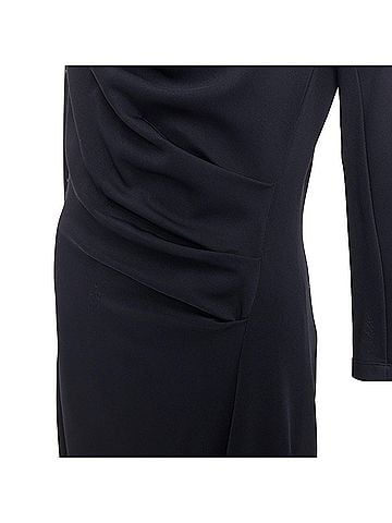 Donna Karan New York Donna Karan Draped Cowl Neck Long Sleeve Midi Dress (view 2)