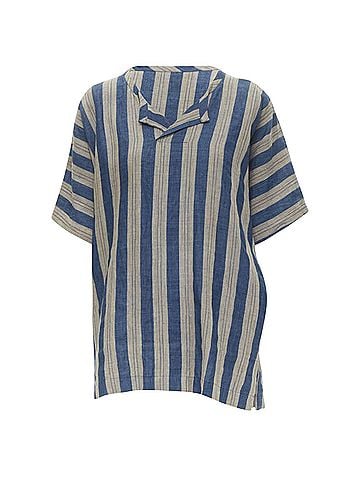 Comme des Garçons Comme Des Garcons striped linen boxy shirt (view 1)