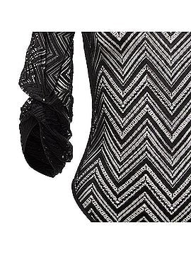 Roland Mouret Roland Mouret Chevron Lattice Lace Draped Charm Sleeves Bodysuit Top (view 2)