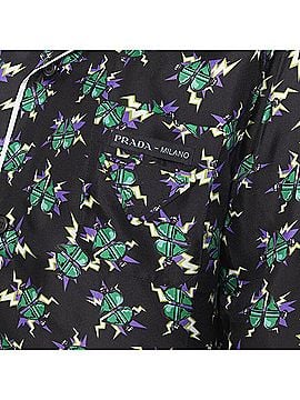 Prada Prada ankenstein Micro Heart print silk pyjama shirt top (view 2)