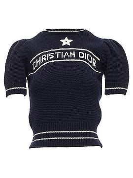 Christian Dior Christian Dior cashmere puff sleeve crew crop sweater (view 1)