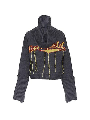 Monse Monse wool intarsia knit cropped sweater (view 2)