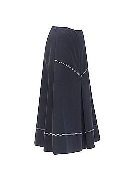 Ellery Ellery polyester wool cross hatch stitching skirt (view 1)
