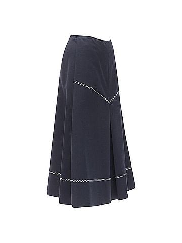 Ellery Ellery polyester wool cross hatch stitching skirt (view 1)