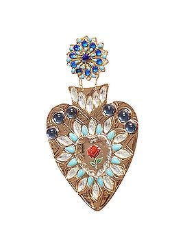 Mercedes Salazar Mercedes Salazar Resin Crystal Rose Dangling Clip On Earrings (view 1)