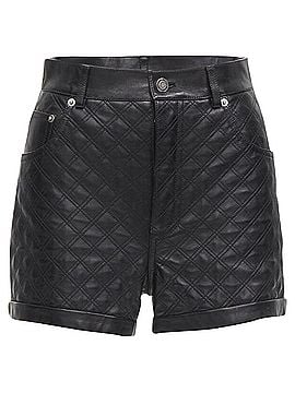 Saint Laurent Saint Laurent lambskin leather quilted high waisted shorts (view 1)