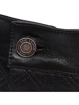 Saint Laurent Saint Laurent lambskin leather quilted high waisted shorts (view 2)
