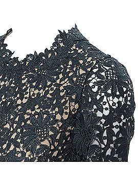 Stella McCartney Stella McCartney floral guipure lace fitted waist lined top (view 2)