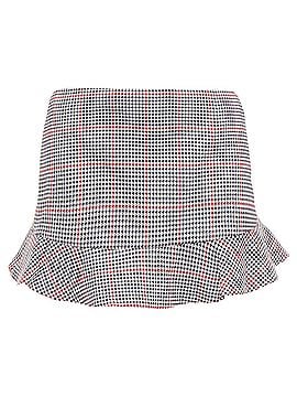 Kea and Joby Valentino red black houndstooth check print flare mini skort (view 1)