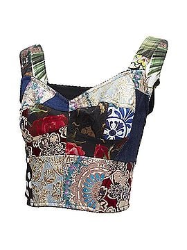 Dolce & Gabbana Dolce &amp; Gabbana Sicilian Patchwork metallic jacquard boned bustier (view 2)