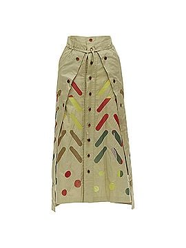 Issey Miyake Issey Miyake hand stitched colorful sheer panel skirt (view 1)