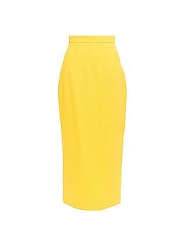 Emilia Wickstead EMILIA WICKSTEAD yellow double crepe high waisted darted pencil skirt UK8 S (view 1)