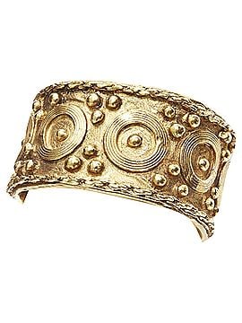 Chanel Chanel Haute Couture Etrcan ornate handcrafted gilded cuff bangle (view 2)