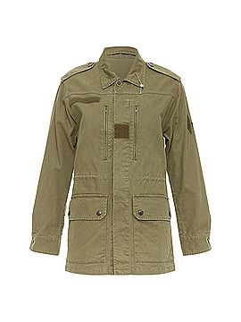 Saint Laurent Saint Laurent 2015 army green cotton linen pocketed military jacket S (view 1)