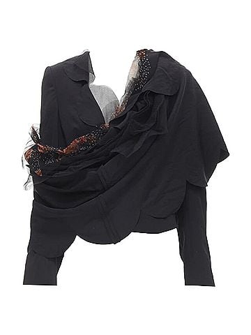 Comme des Garçons Comme Des Garcons rose tulle scalloped sash blazer (view 1)