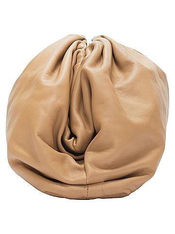 Bottega Veneta Bottega Veneta The Pouch tan leather dumpling clutch bag (view 2)