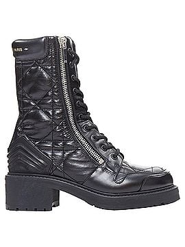 Christian Dior Christian Dior black quilted combat boots (view 1)