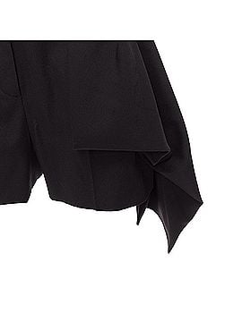 Alexander McQueen Alexander Mcqueen Virgin Wool Asymmetric Cascade Wide Shorts (view 2)