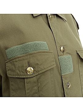 Céline Celine Triomphe button military cropped shirt (view 2)